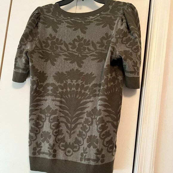 Ann Taylor LOFT Olive Green Sweater with Jacquard Pattern - Medium - Picture 3 of 4